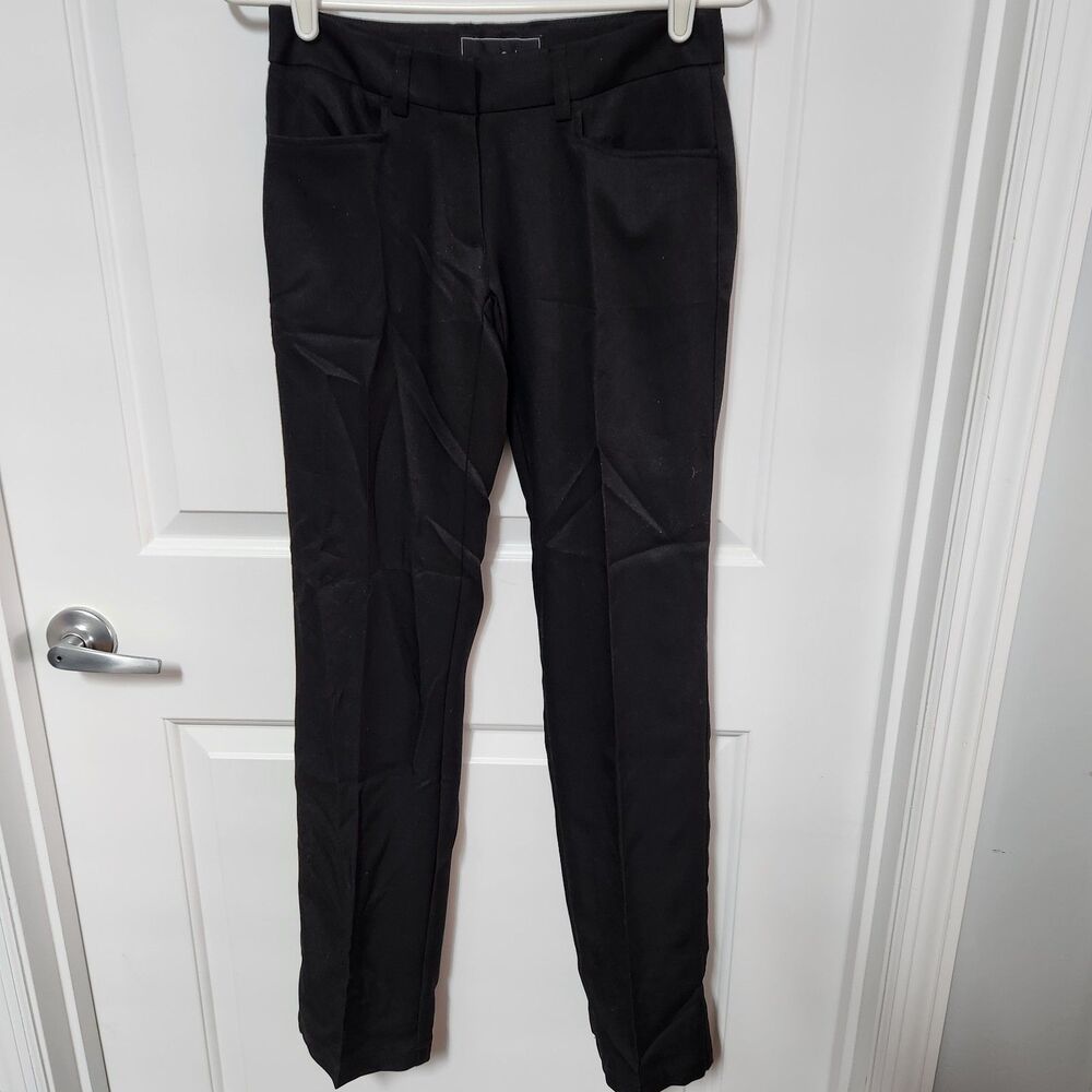 Oobe Black Dress Pants Women's Size 0 Straight Leg Chino Career Work Uniform